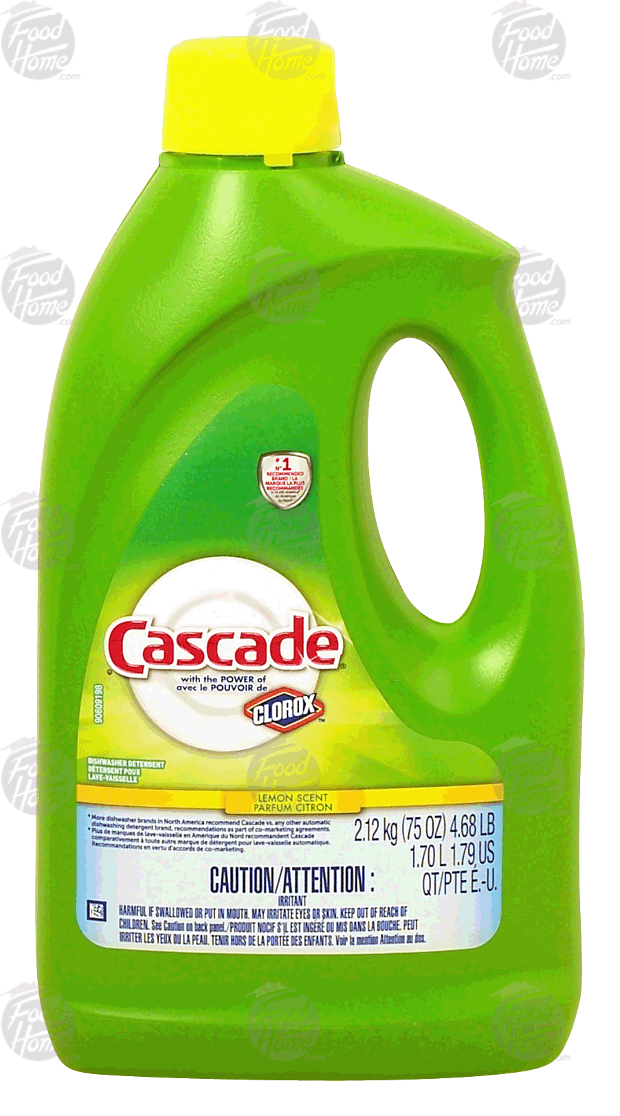 Cascade  liquid dishwasher detergent with the power of clorox, lemon scent Full-Size Picture